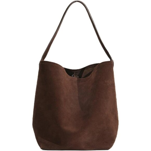 Handbags - Fashion-Forward Leather Bucket Bag for Women - Chic Tote with Organization